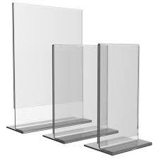 Acrylic 'T" Shaped menu stand