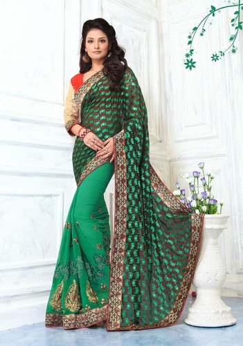 Green Attractive Indian Half Saree