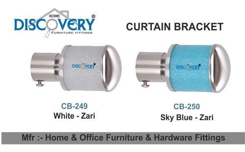 White Zari Curtain Bracket