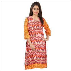 Printed Cotton Kurti Decoration Material: Beads