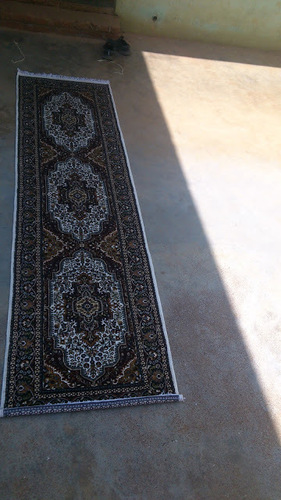 Persian Carpets - Wool Silk 2x6 ft Dark Brown, Hand-Knotted Intricate Design Durable Luxury