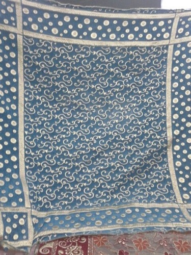 Designer Bedsheet - Handloom Cotton, Various Sizes, Blue | Soft, Lightweight, Washable, Multiple Designs