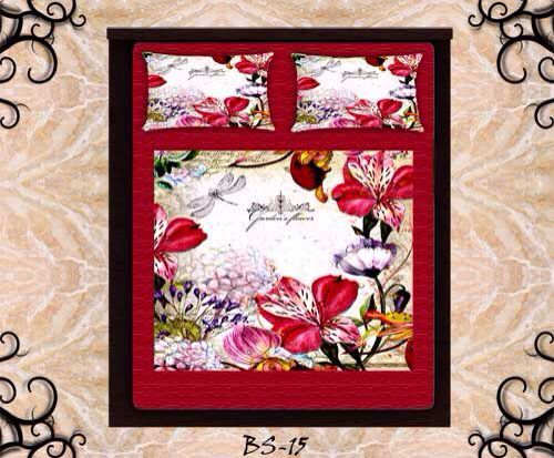 Designer Bedsheet - Cotton, Multiple Sizes, Red | Handloom, Lightweight, Soft, Various Prints