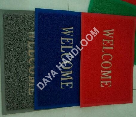 Welcome Footmat - Nylon 24x18 Inch Red, Rubber Backing | Durable, Versatile, Easy Clean Entrance Mat