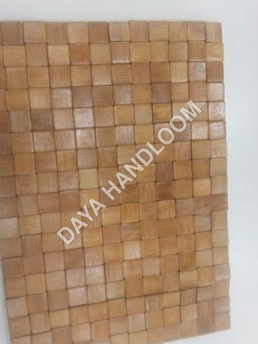 Wooden Square Footmat - Wood, Varied Dimensions, Brown | Natural Wood, Square Design, Durable, Stylish, Easy Clean, Unpolished Finish
