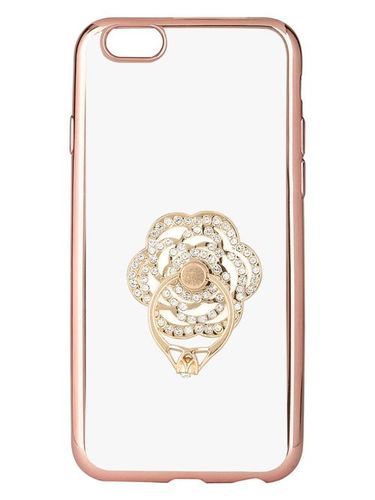 Iphone 6 Mobile Back Soft Cover With Finger Ring Floral