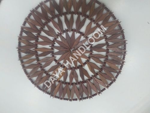 Circle Wooden Footmat