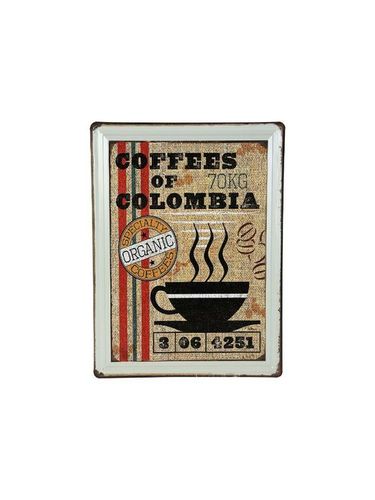Colombia Coffee Steel Wall Sign