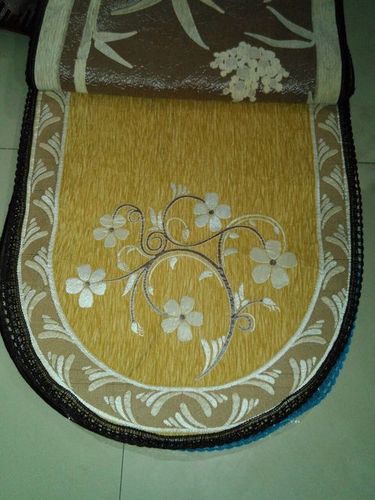 Designer Sofa Cover - Polyester Blend, Variable Size, Gold | Floral Design, Durable Fabric, Easy Cleaning, Sofa Protection