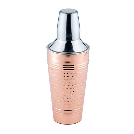 Hammered Copper Cocktail Shaker - Copper & Stainless Steel, 250x80mm, 500ml , Elegant Design, Durable, Easy Use