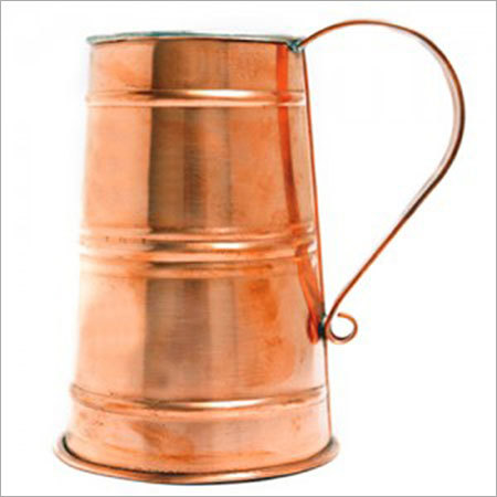 Pure Copper Hand Crafted Mug - 10-12 cm Height, 8-10 cm Diameter, Matte Polished Copper, Vintage Elegant Design