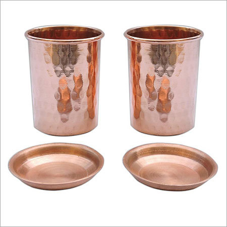 Hammered Copper Tumbler with Lid