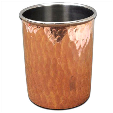 Copper Steel Hammered Tumbler