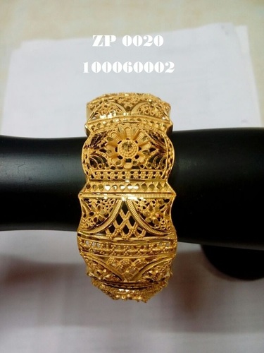 Artificial Fancy Bangles Design - Copper Base 2.5 Inch Diameter, 24Ct Gold Plating | Elegant, Durable, Fancy Wrist Jewelry