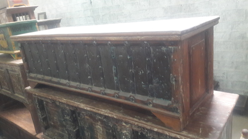 Wooden Half Pitara or Blanket Box