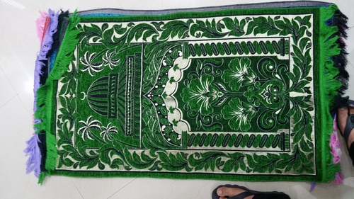 Green Colour Designer Prayer mat