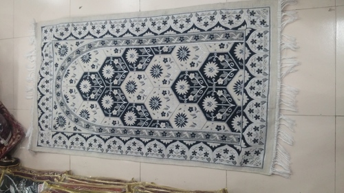 Designer Prayer Mat - Polyester, 200x150 Cm, Gray | Soft Texture, Elegant Geometric Design, Durable, Machine Washable
