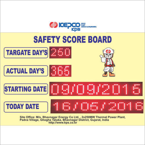 Safety Score Board