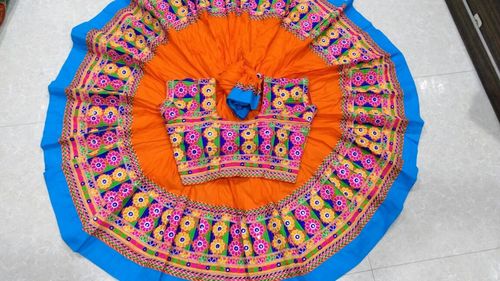 Traditional Cotton C Choli with Embroidery - 38/40 Size Blouse, 2.5 Mtrs Embroidered Dupatta | Short Sleeves, All Season Wear