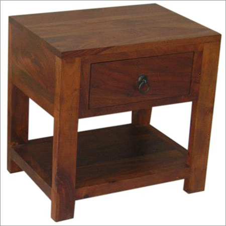 Dark Brown Elegant Wooden Bedside