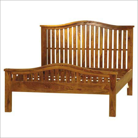 Wooden Carved Bed - Solid Wood & Bamboo, Brown Color | Antique Design, Termite Resistance, Modern Look