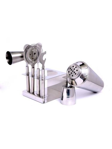 Steel Bar Tool Set With Cocktail Shaker