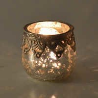 Glass Silver Candle Votive