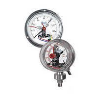 Pressure Gauge With Electric Contact - Dial Material: Glass