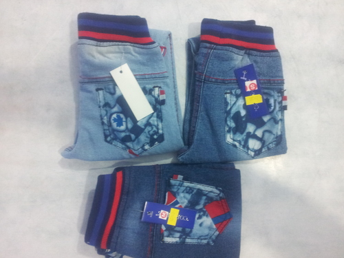 Kids Denim Jeans - Cotton Denim, Various Sizes, Blue | Durable Denim, Stylish Design, Comfortable Fit, Cartoon Embroidery, Multiple Pockets, Machine Washable