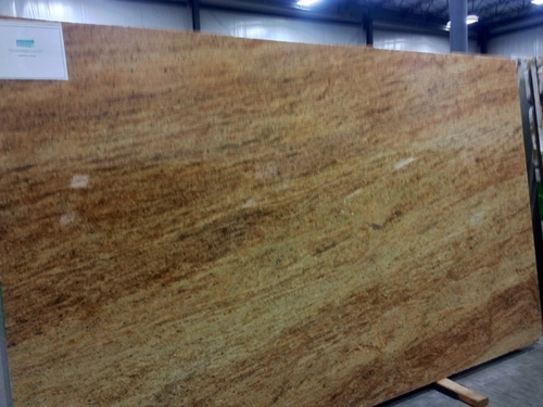 Kashmir Gold Granite - Slabs, 10-15 mm Thick | Polished Surface Finish, Durable for Flooring & Countertops, Easy to Clean