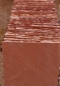 Agra Red Natural Sandstone - Natural Stone Slabs, 15-25 Mm Thickness, Shaded Red, Rough-rubbing Surface, Ideal For Flooring And Wall Covering