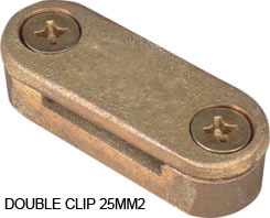 Double Clip - Brass, 25mm, Gold | Secure Grip, Easy Installation, Durable, Corrosion Resistant, Versatile