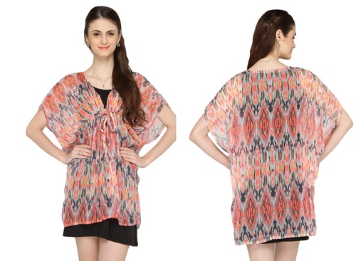 Bedazzle Self Design Polygoregette Women's Kaftan