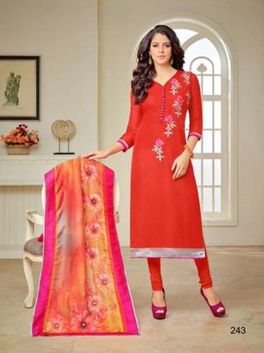 Dairy Milk-15 by Angroop Plus - Cotton Fabric Blouse & Salwar Set, Lightweight Ethnic Wear with Nazneen Dupatta for Women