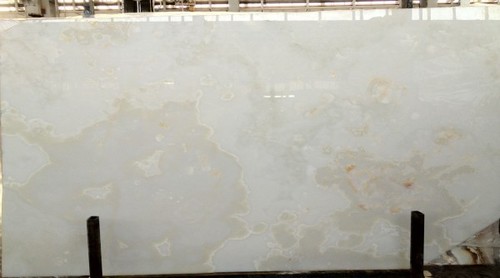 Crystal White Onyx Slab - 15-20mm Thick, Polished Finish | Elegant Design, Traditional Charm, Smooth Edges for Stylish Interiors