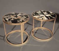Side Table Contemporary Wood Reclaimed Material