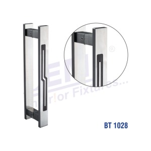 Laser S.S. + Wood Glass Door Handle