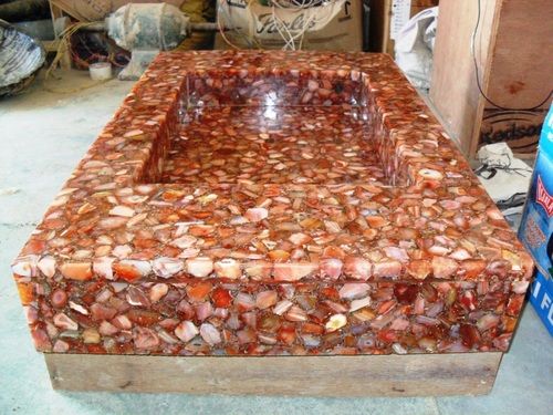 Red Carnelian Sink Solid Surface