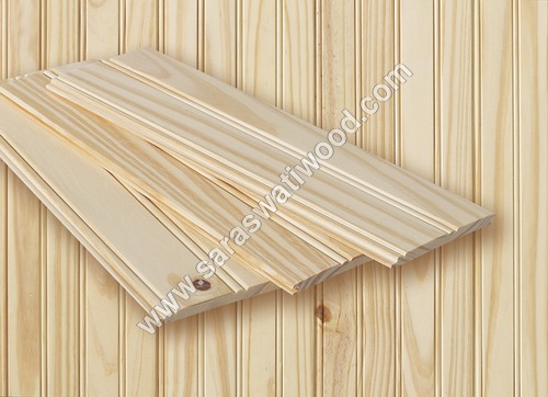 Cream Pine Wood Panelling