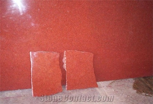 Lakha Red Granite - 10-15mm Polished Slabs | Magnificent Design, Eye-Striking Look, Long Lasting Shine