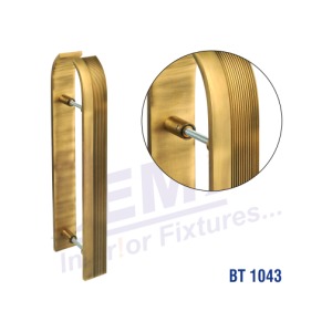 Laser S.S. + Wood Glass Door Handle