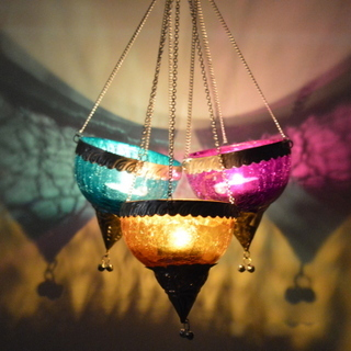 Coloured Glass Hanging Light