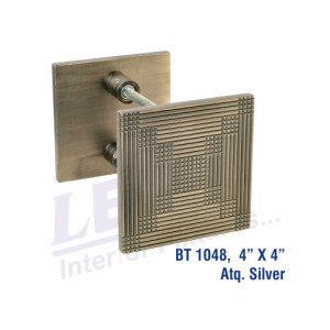 Antq. Silver Laser S.S. + Wood Glass Door Handle