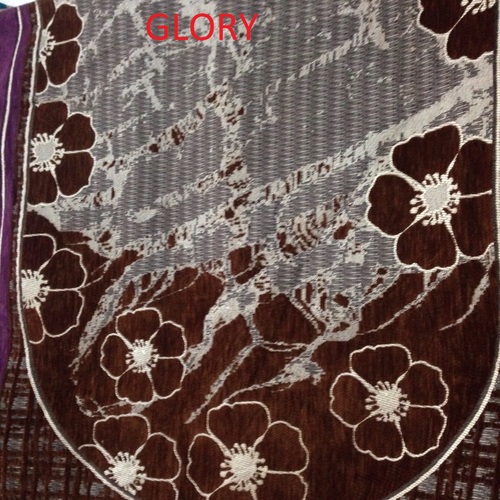 Designer Sofa Cover - Velvet, Variable Dimensions, Burgundy | Durable Fabric, Floral Pattern, Easy Cleaning, Sofa Protection
