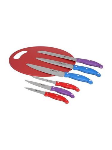7 Pcs Kitchen Knife Set With Chopping Board