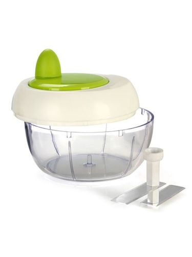 Food & Onion Chopper - Stainless Steel Blades, 10x8x5 cm, White | Quick Chopping, Compact Design, Manual, Durable
