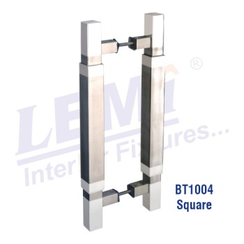 SQUARE S.S. Glass Door Handle - Stainless Steel, 100x25x25mm, Silver | Elegant Design, Durable, Easy Installation, Modern Style
