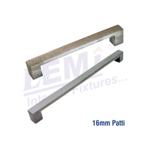 Patti 16mm Cabinet Handle - Metal, 16mm Length, Brushed Finish | Durable, Stylish, Easy Install, Strong Grip
