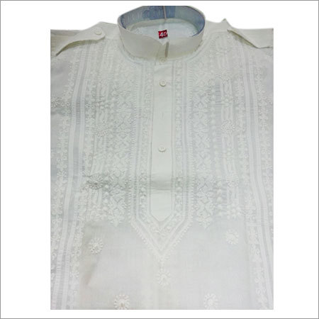 Mens Chikankari Kurta Pyjama