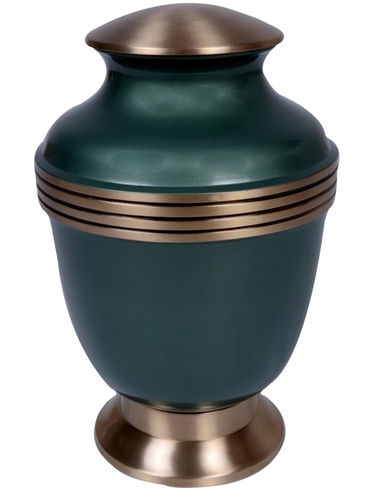 Gifts And Crafts Greeny Ribs Brass Urn